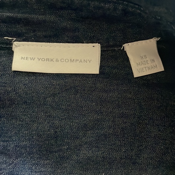 NY & Company Denim Button Down Shirt - Picture 5 of 7